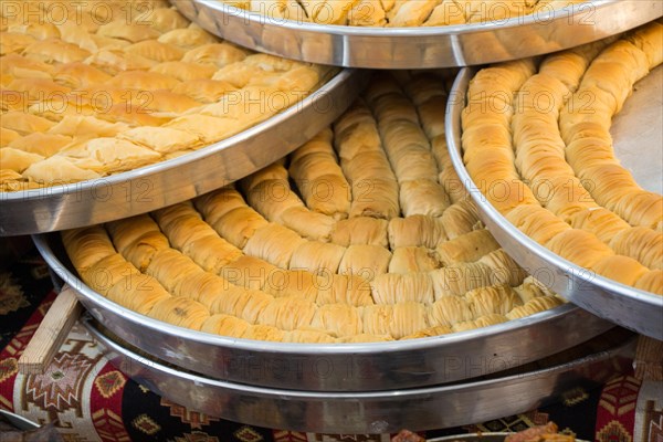 Turkish traditional desert sweets at the Market