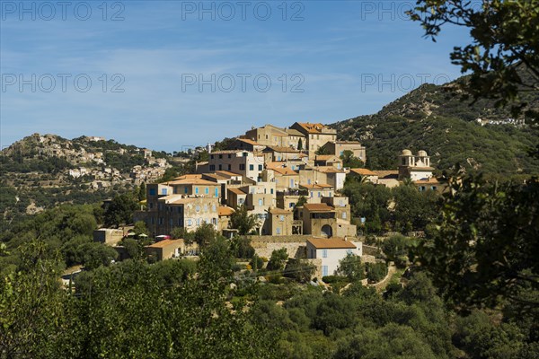 Medieval mountain village on the coast