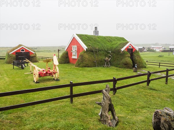 Traditional wooden house protected with peat from 1899