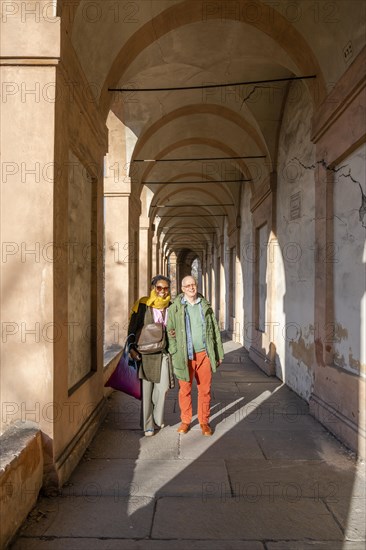 Couple smiling at camera