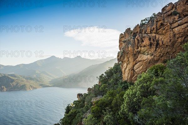 Red granite rocks