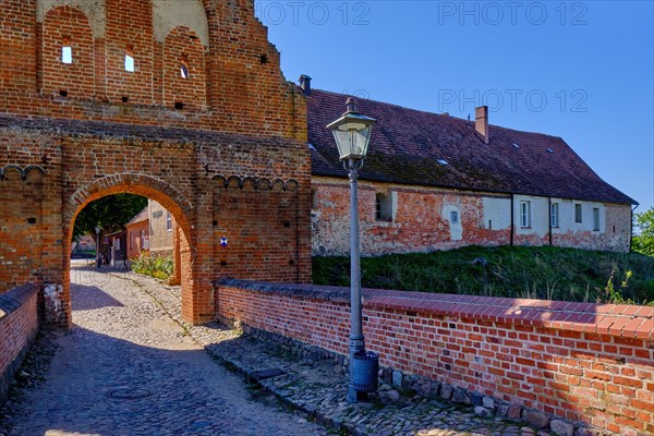 Lower gate with gatehouse and bridge of Stargard Castle in the town of the same name Burg Stargard