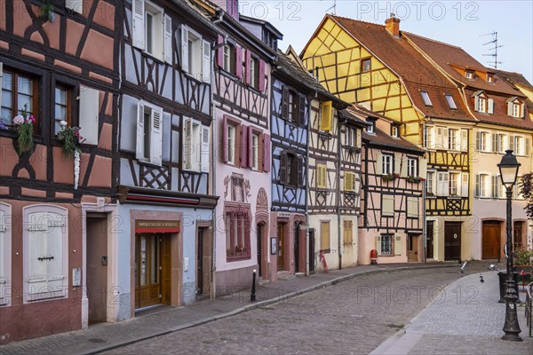 City view Colmar with numerous half-timbered houses