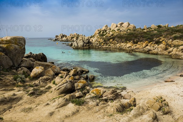 Granite rocks and sandy beach