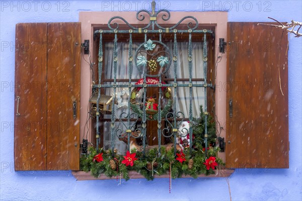 Christmas decorated window