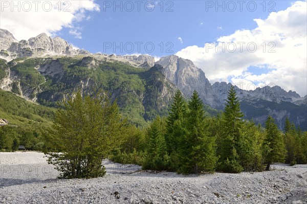 Dried up riverbed of the Valbona