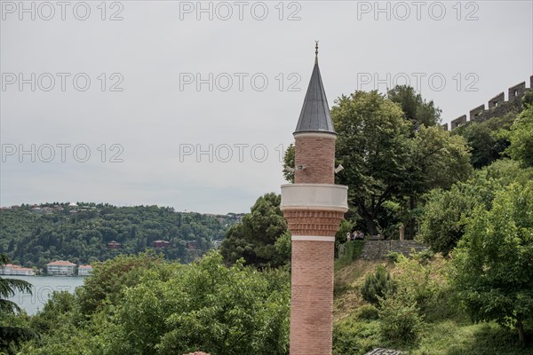 Minaret made of stone time Mosques in view