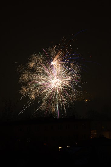 Fireworks on New Years Eve. Rybnik