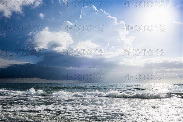 Thunderclouds over the sea
