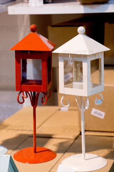 Old retro style lantern made of metal