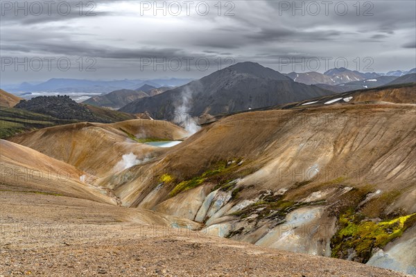 Steaming hot springs