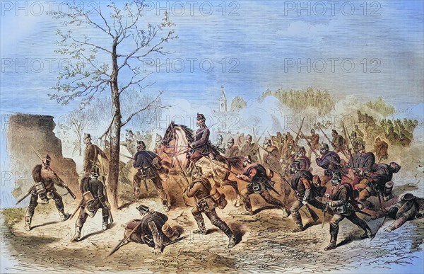 Storming of the village of Le Bourget by Prussian Guards