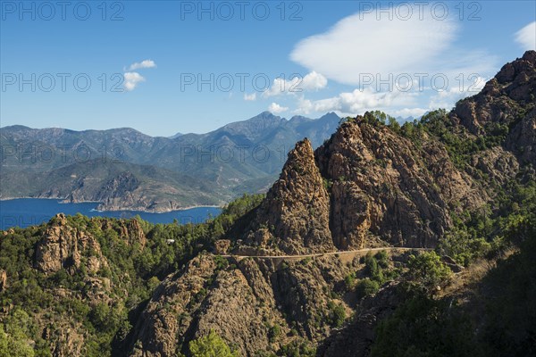 Red granite rocks