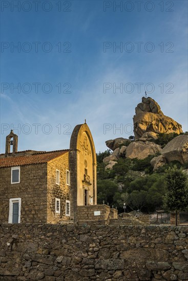 Church and granite rocks