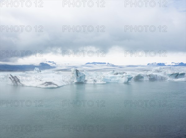 Fog over the glacier lagoon