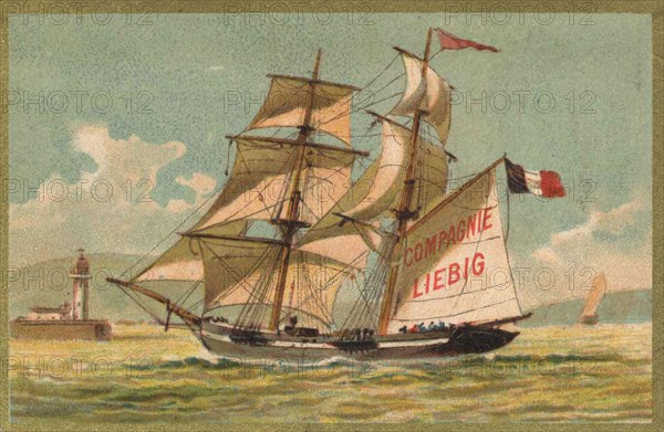 Picture series sailing ships under German flag