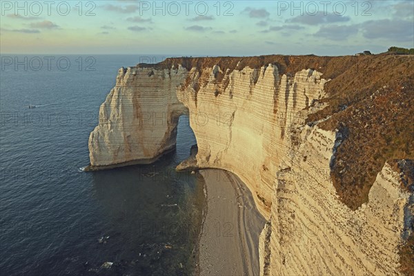 Chalk cliffs in the evening light