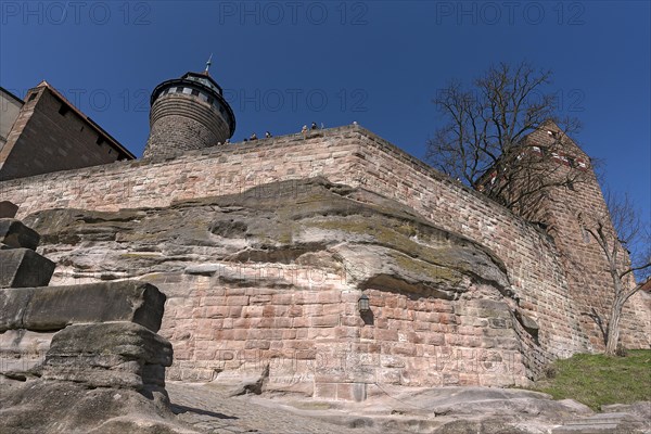 View of the castle liberation and the Sinwell Tower of the Kaiserburg