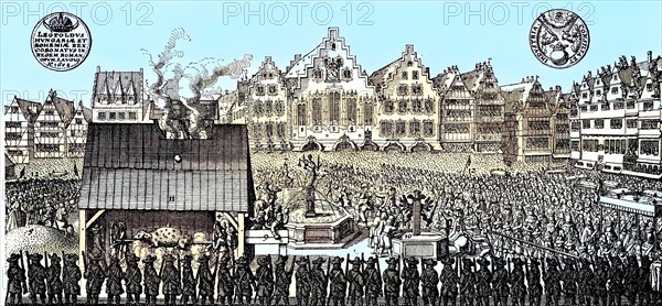 The coronation of Emperor Leopold in Frankfurt