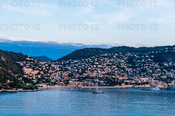 Sunrise over Harbor and Bay of Villefranche-sur-Mer