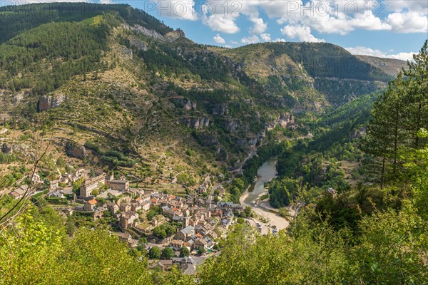 The village of Sainte-Enimie in the Gorges du Tarn