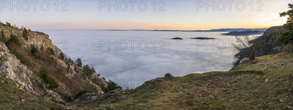 Sunset with fog