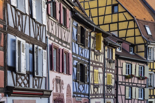 City view Colmar with numerous half-timbered houses