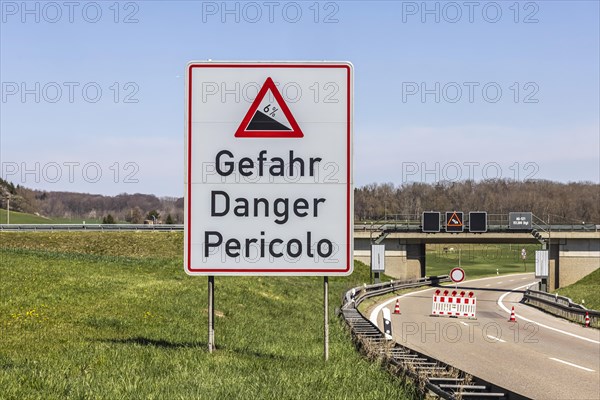 Roadblock on the motorway