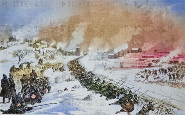 Battle at the railway embankment at Bethoncourt