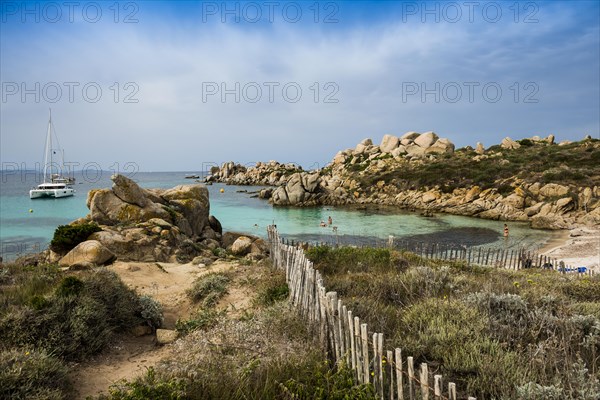 Granite rocks and sandy beach