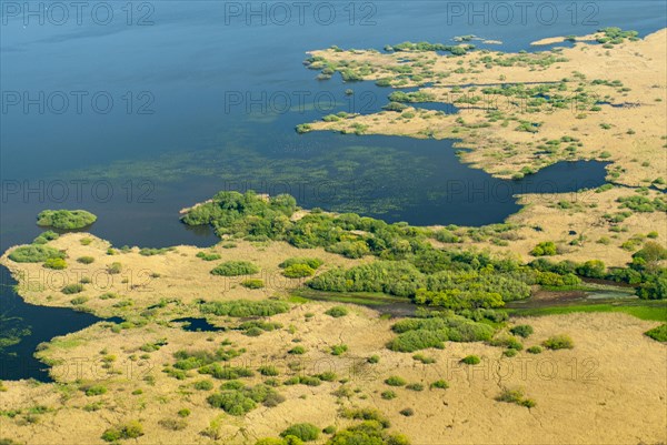 Aerial photograph of Lake Duemmer with reed zone