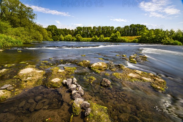 Small rapids in the river Lippe