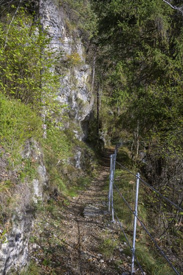 Hiking trail on former irrigation channel