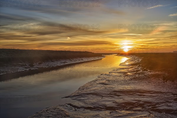 Sunrise in the Langwarder Groden Nature Reserve