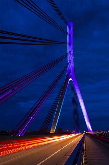 Lower Rhine Bridge in the Blue Hour