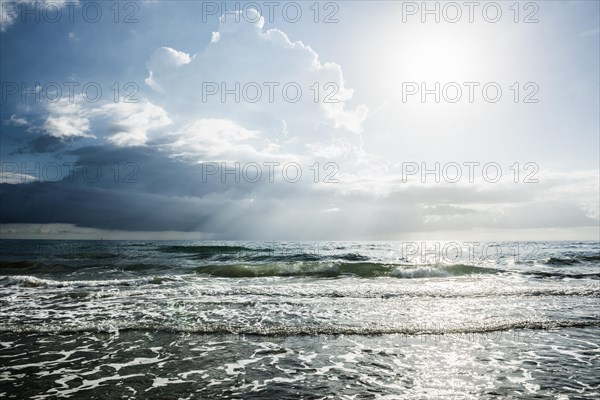 Thunderclouds over the sea