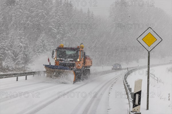 Country road with snow