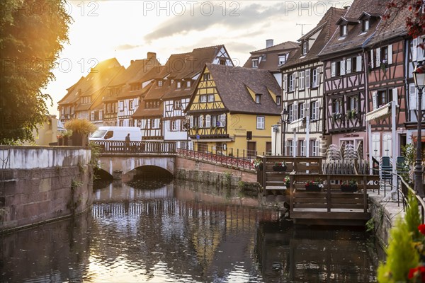 City view Colmar with numerous half-timbered houses