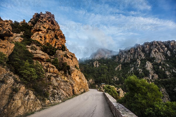 Red granite rocks