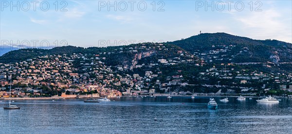 Sunrise over Harbor and Bay of Villefranche-sur-Mer