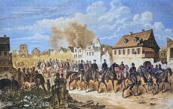 Entry of General Werder in Strasbourg after the capitulation on 30 September 1870