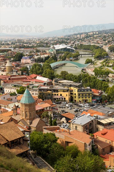 Beautiful panoramic view of Tbilisi in Georgia