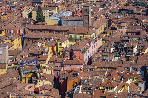 View of the Basilica di San Giacomo Maggiore from the Asinelli Tower