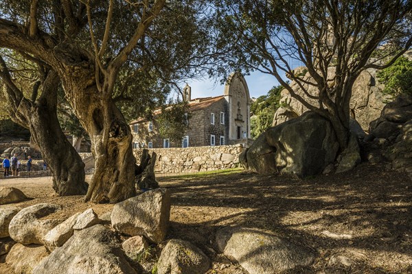 Church and granite rock