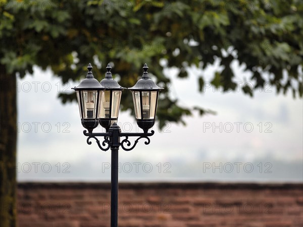 Street lamp on the castle terrace