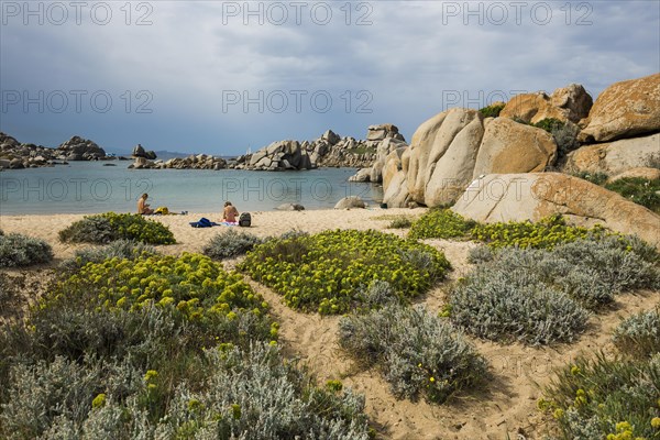 Granite rocks and sandy beach
