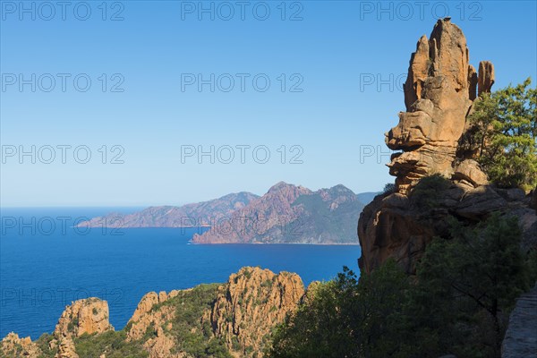 Red granite rocks