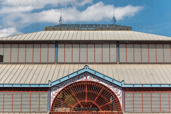 The metal halls of Millau in the Baltard style of the 19th century. Occitania