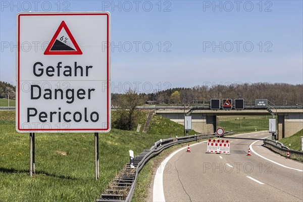 Roadblock on the motorway