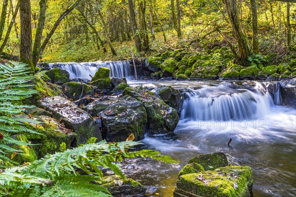 Small waterfalls in the river Sieg